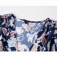 thumbnail image 4 of Fridja Robe Imprimée Col en V pour Femmes, Manches Courtes, Fête, Plage, 4 of 9