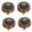Brown, variant on HDJNal Set of 4, Blue Ceramic Knobs - Kitchen Cabinet Cupboard Door knobs, Round Mushroom Shape Vintage Pull Handles for Furniture, Drawer Handles - Vintage Shabby Chic (33mm Diameter)