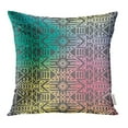 thumbnail image 1 of EREHome Colorful Mexico Aztec Tribal Mexican Hipster Boho Chic with Gradient Mesh Geometric Pillowcase Cushion Cover 20x20 inch, 1 of 1