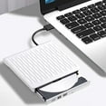 thumbnail image 3 of Usb 3.0 Portable Drive External Dvd Cd Drive Dvd/cd Writer Reader Burner For Laptop Desktop Pc Windows Linux Os Apple Mac White, 3 of 5