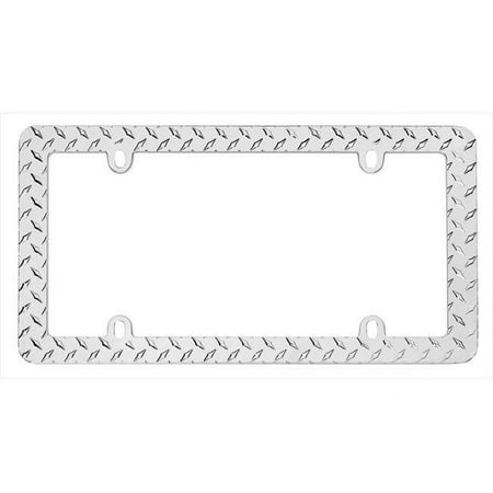 Cruiser Accessories 30830 Diamond Plate License Plate Frame- Chrome