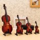 thumbnail image 5 of Violín de madera en miniatura con soporte, arco y estuche, mini Instrume musical, violín de 4cm Feliz Sencillez, 5 of 5