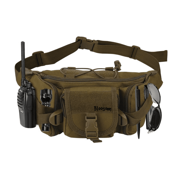 Cangurera Bloosom Tactica Militar Impermeable Riñonera Deportiva Caqui