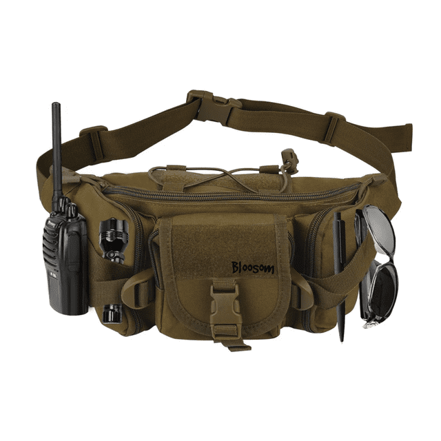 Cangurera Bloosom Tactica Militar Impermeable Riñonera Deportiva Caqui
