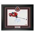 thumbnail image 1 of Johnny Gaudreau Signed Calgary Hockey Puck Logo 26x32 Frame, 1 of 2