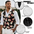 thumbnail image 6 of Yuyamidu Santa Claus Men's Suit Vest Christmas Casual Waistcoat Vest Size 3XL Leisure Dress Business Vests for Wedding Party Tuxedo with Pockets, 6 of 7
