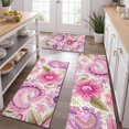 thumbnail image 2 of Pioneer Flower Floral Print Pattern Kitchen Rugs Sets Of 3,Kitchen Runner Rugs Non Skid Washable,Decorative Kitchen Floor Mats for Kitchen,Sink,Laundry,17"x30"+ 17"x47" + 17"x59", 2 of 6
