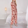 thumbnail image 3 of Lsque Tomatoes Pattern Long Sleeve Pajama Set for Women - Soft 2-Piece Sleepwear and Loungewear Set with Pockets, Comfy Nightwear-Medium, 3 of 7