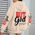 thumbnail image 2 of NinXxx Women's Oversized Hooded Sweatshirt Long Sleeve Casual Loungewear Khaki M, 2 of 6