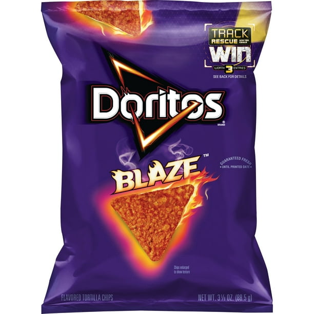 Doritos Blaze Tortilla Chips, 3.125oz (10 Count)