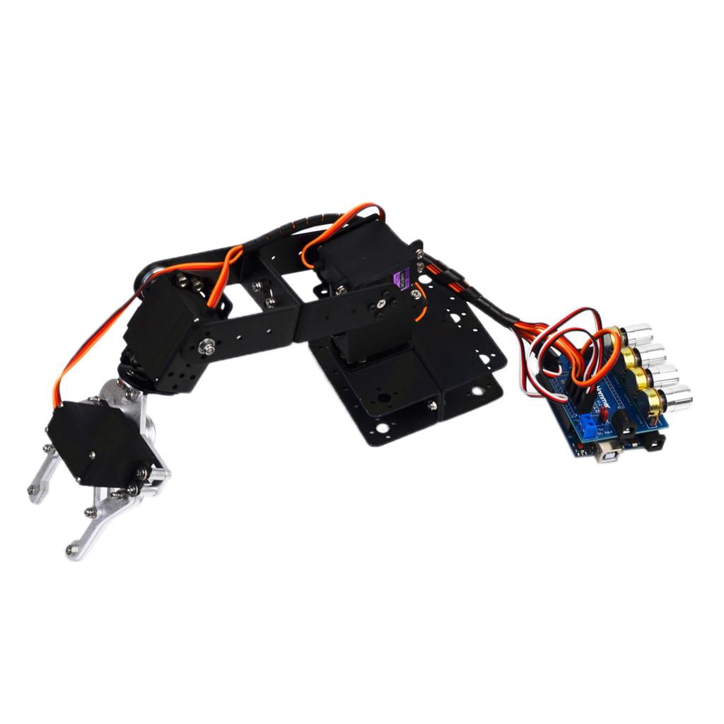 LeeQinersw 4DOF Robot Arm Mechanical Robot Clamp Claw Kit for Robotics Assembly