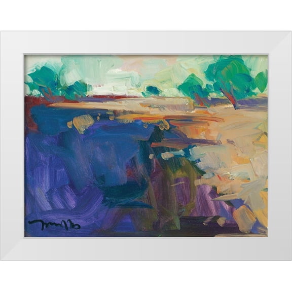 Trujillo, Jose 14x12 White Modern Wood Framed Museum Art Print Titled - Abstract Landscape