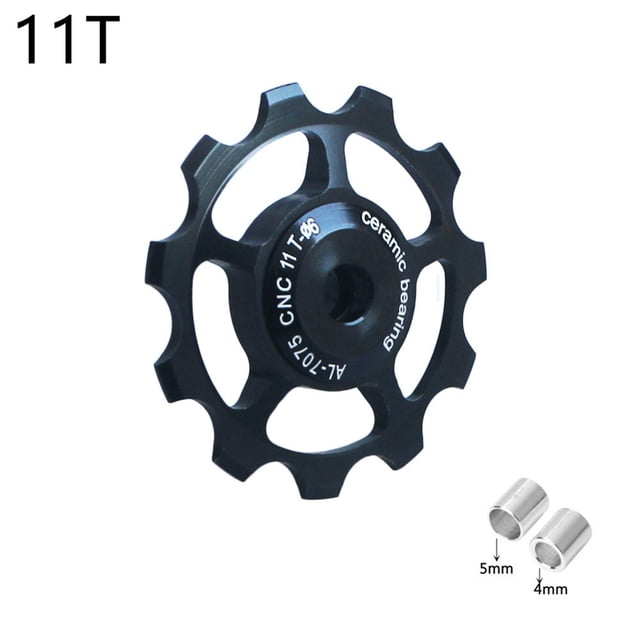 11-17T Wheel Ceramic Bearing Pulley Road Bike Rear Derailleur Black11T