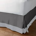 thumbnail image 2 of D.N.G. BEDDINGS 1 Piece Split Corner Two Tone Tailored Bed Skirt, King Size 6 Inch Deep Pocket, 800 Thread Count, 100% Egyptian Cotton, Solid Dark Grey/Silver Color., 2 of 3