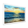 thumbnail image 2 of Designart 'Sunrise Glow On The Ocean Waves I' Nautical & Coastal Framed Art Print, 2 of 4