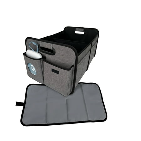 Monbebe Collapsible Trunk Organizer & Changing Station with Wipes Case, Soho, Infant & Toddler, Unisex