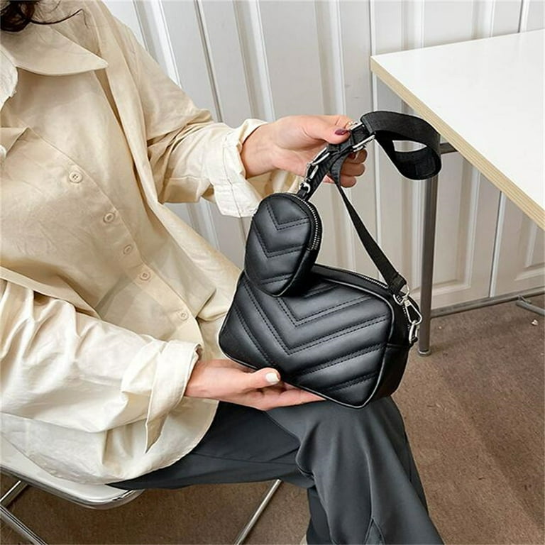 women shoulder bags wide strap messenger bags pu crossbody bag