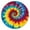 Colorful Rainbow Tie, variant on Rainbow Tie Dye Sunburst Round Fitted Tablecloth with Elastic Edge,Dining Table Cover Waterproof,Outdoor Round Tablecloth for Camping,Dining,Indoor and Outdoor