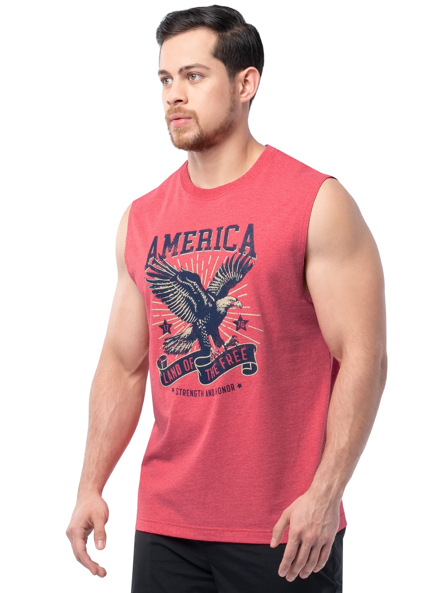 Way to Celebrate Men's 4th of July Americana Graphic Muscle Shirt Tank Top, Sizes XS-5XL