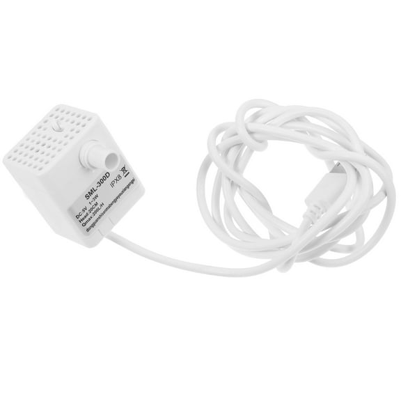 Soimiss Small White Submersible Water Pump for Fountain Quiet Efficient Plastic Pump for Outdoor Use