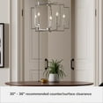 thumbnail image 6 of Hunter - Zoanne 5-light Brushed Nickel, Large Chandelier, Dimmable, Formal Style, Geometric Shaped, for Bedrooms, Kitchens, Dining, Living Rooms - 49070, 6 of 8