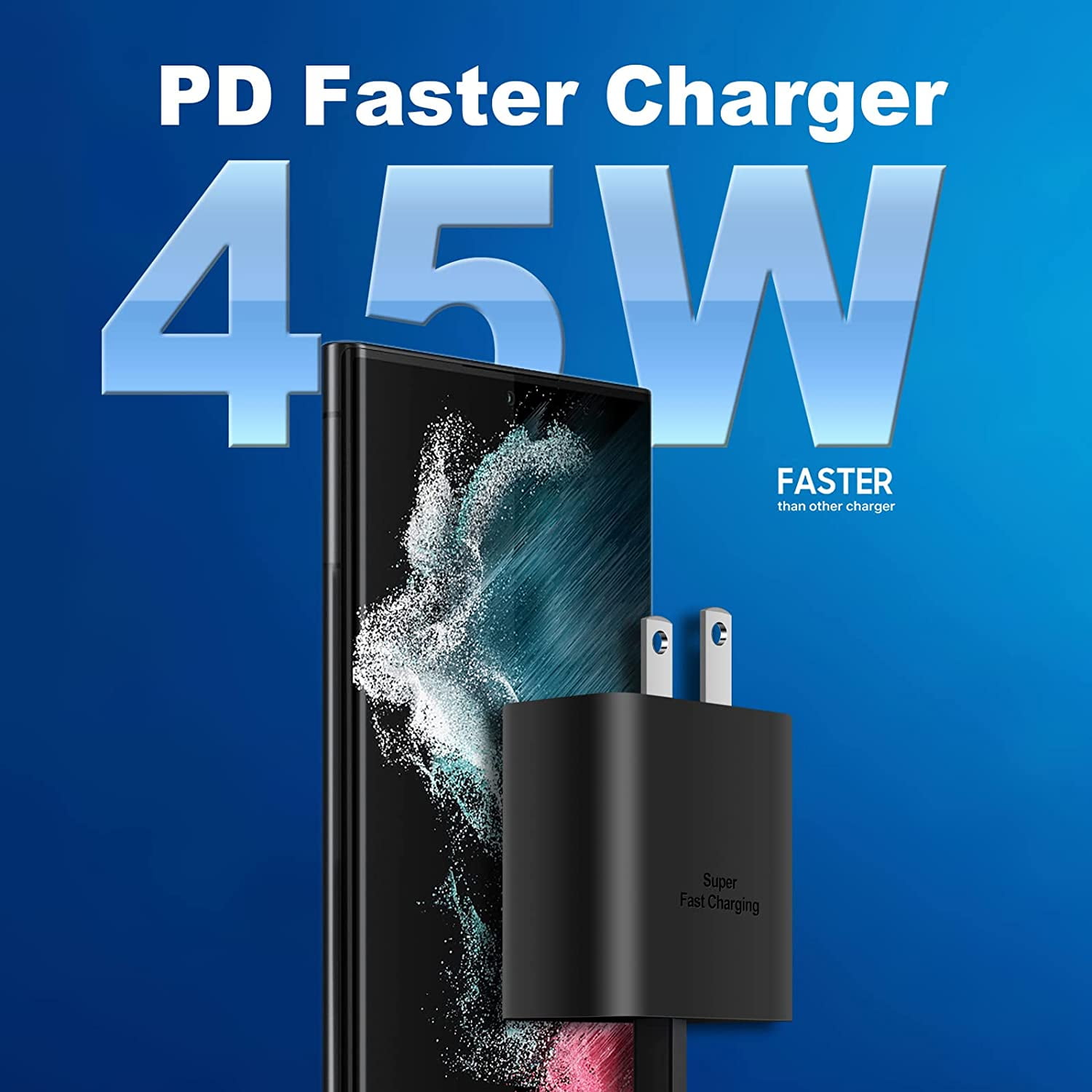 45W Samsung USB C Super Fast Charger 6FT Long Type C Charger Cable Cord Fast Charging Android Phone Charger Block for Samsung Galaxy S24 Ultra/S24/S24+/S23 Ultra/S23/S23+/S22/S22 Ultra/S22+/S21