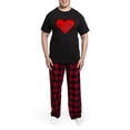 thumbnail image 5 of CafePress - Red Heart Drawing Pajamas - Men's Dark Loose Fit Cotton Pajama Set, 5 of 7