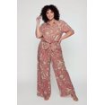 thumbnail image 2 of Women's Plus Size Abstract Leaf Print Wide Leg Pants, 2 of 5