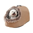 thumbnail image 7 of Warm Pet Cave Bed, Thick Soft Fluffy Enclosed Cat & Dog Bed for Winter, Portable Anti-Anxiety Hooded Sleeping Bag with Removable Washable Cushion for Small Medium Pets, 7 of 7