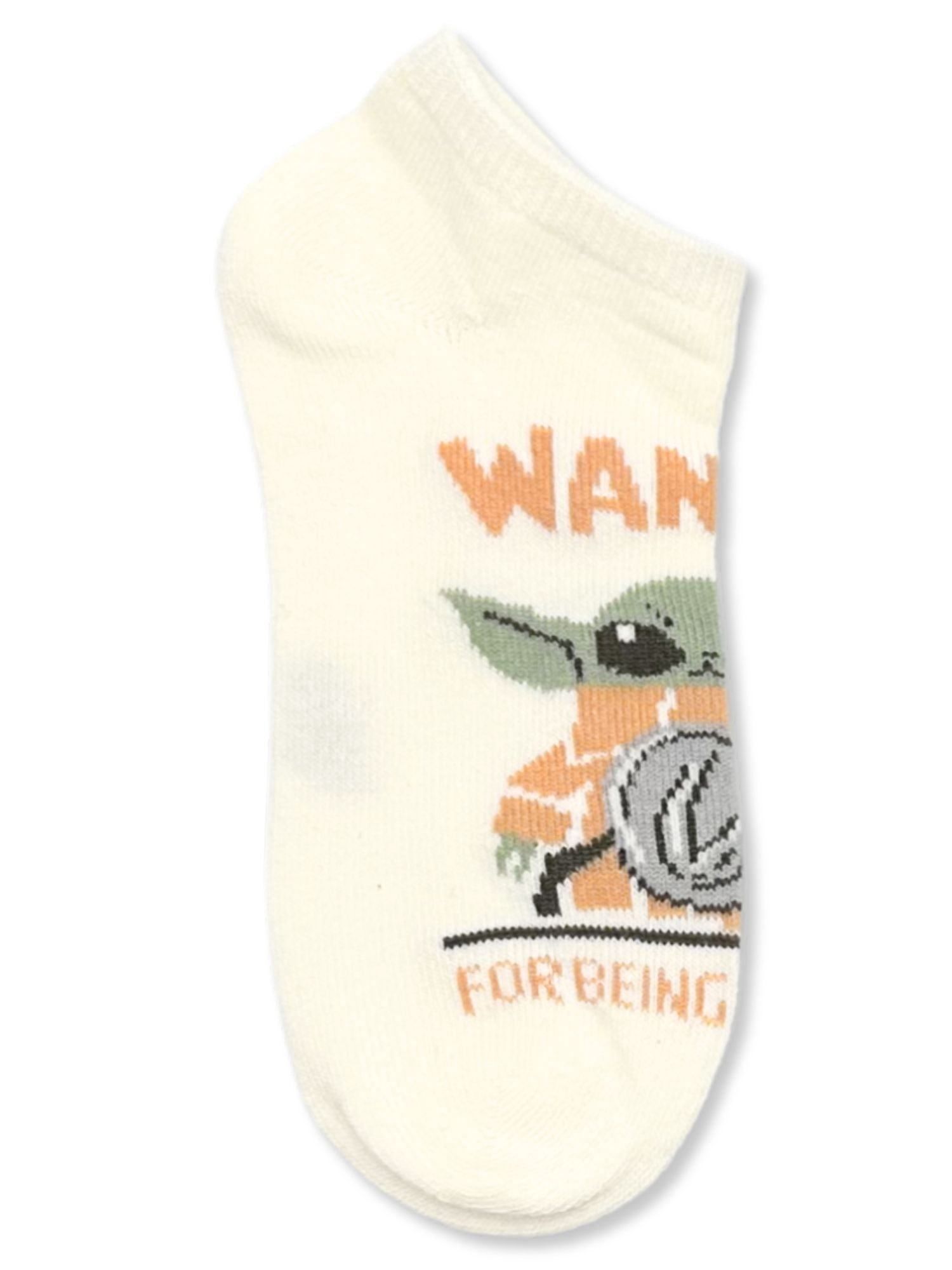 Star Wars the Mandalorian & Grogu Boys No-Show Socks, 5-Pack, Sizes S/M-M/L