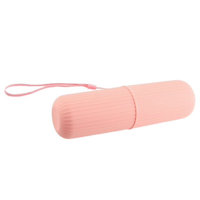 Portable Travel Teeth with Cover, Slip PP Toothbrush, Compact Cup and Toothbrush for Home or Trip, Hanging String Design, Storage Box