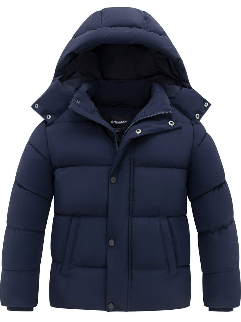 Wantdo Boy's Puffer Jacket Waterproof Winter Coat Windproof Winter