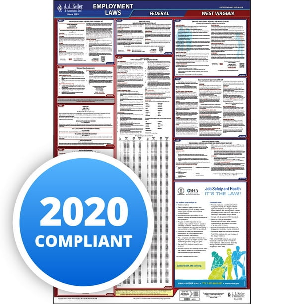 West Virginia Labor Law Poster All In One Compliant Wv State Federal Laminated Poster 26 X 40 English Walmart Com Walmart Com