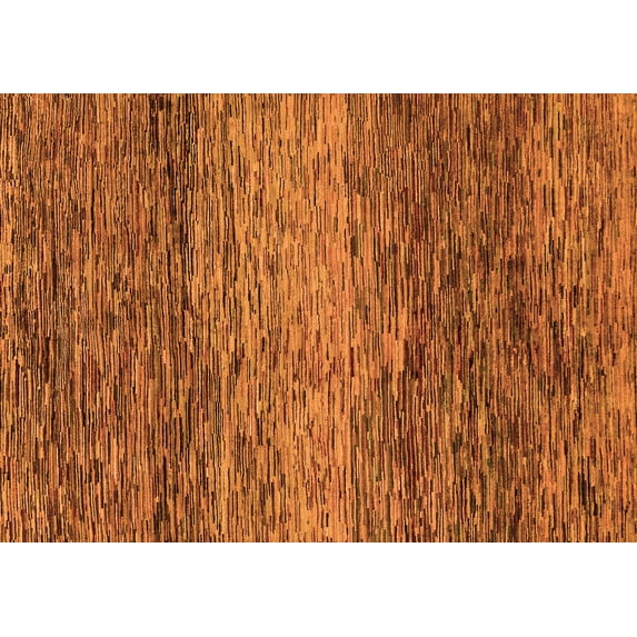 Ahgly Company Indoor Rectangle Abstract Orange Modern Area Rugs, 8' x 10'