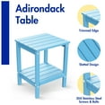 thumbnail image 4 of FODINGHILL 2-Tier Outdoor Side Table, HDPE All Weather Adirondack Patio Table with Storage Shelf, Outside End Table for Porch Backyard Indoor, Arctic, 4 of 7