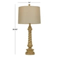 thumbnail image 3 of DecMode 31" Twisted Brown Table Lamp with Cream Linen Shade (2 Count), 3 of 10