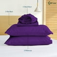 thumbnail image 3 of 500 Thread Count 4 Piece Quality Sheet Set 15 Inch Deep Pocket 100% Egyptian Cotton Color Purple Solid Size Queen, 3 of 6