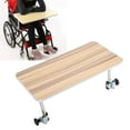 thumbnail image 4 of Wood Wheelchair Table Tray, Wheelchair Lap Tray 4 Holes  For Elderly For Reading, 4 of 8