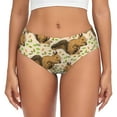 thumbnail image 1 of Fotbe Cute Squirrel with Green Leaves Calzones Estampados para Mujer – Ropa Interior de Algodón, Cómoda, Suave y Elástica-Medium, 1 of 6
