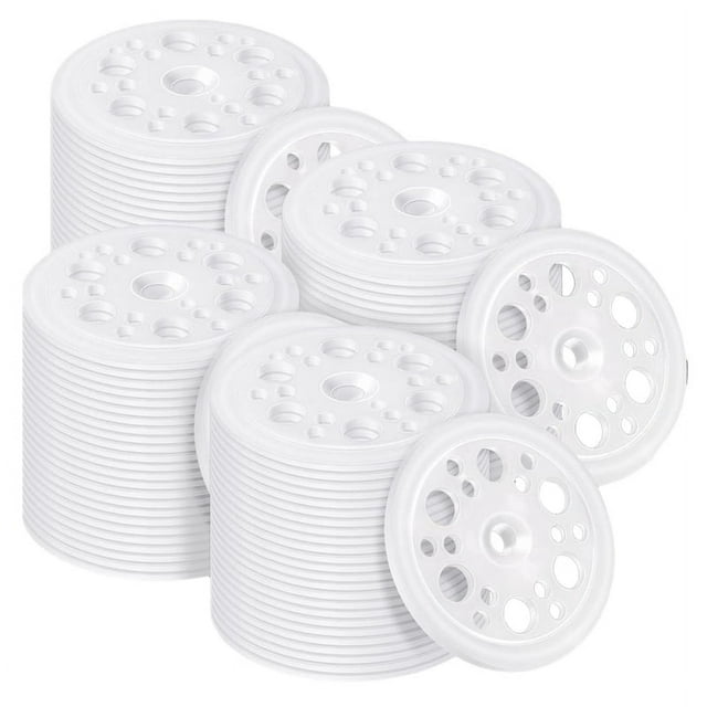 200 Pcs 1.77 Inch/ 45 mm Plastic Insulation Washers Load Spreading Polypropylene Washers for Fixing & Supporting