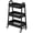 Black, variant on CONCETTA 3-Tier Utility Rolling Cart, Metal Mobile Storage Rack with Lockable Castors for Office, School, Bathroom, Gray