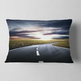 thumbnail image 2 of Designart Road to Hills Under Clouds - Landscape Photo Throw Pillow - 12x20, 2 of 5