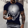 thumbnail image 1 of T-shirt Imprimé Animal Intéressant pour Hommes Col Rond Manches Courtes Style Hip-hop Décontracté Vêtements de Rue Harajuku Été, 1 of 5