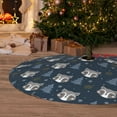 thumbnail image 2 of Cauagu 36" Christmas Tree Skirt Cute Christmas Tree Raccoon Pattern Christmas Tree Decorations Tree Mat for Xmas Decorations Occasion Holiday Home Decor -36", 2 of 7