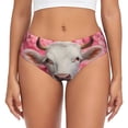 thumbnail image 1 of Balery Flower White Cow Ropa Interior de Algodón para Mujer con Dibujo – Braguitas Cómodas y Elásticas, Estilo Clásico-X-Large, 1 of 6