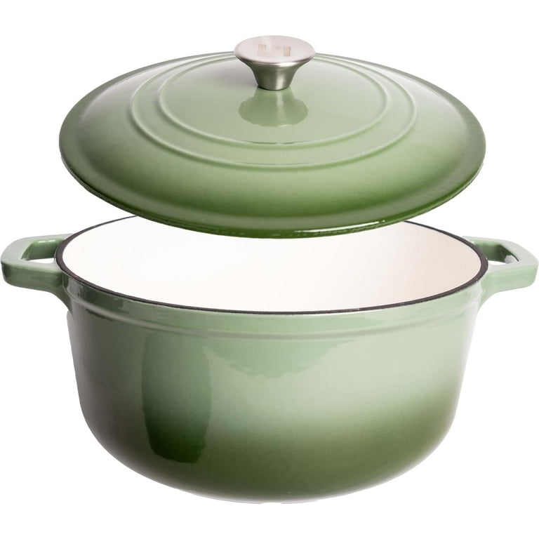 Lexi Home Enameled 6-Qt Cast Iron Dutch Oven with Lid Loop