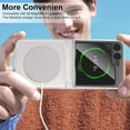 thumbnail image 5 of Designed for Galaxy Z Flip 5 Case with Hinge Protection [Compatible with MagSafe],Samsung Flip 5 Slim Clear Protective Case Support Wireless Charging Cover for Z Flip 5 5 G (Clear+Silver), 5 of 14