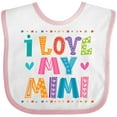 thumbnail image 3 of Inktastic I Love My Mimi for Babies Boys or Girls Baby Bib, 3 of 4