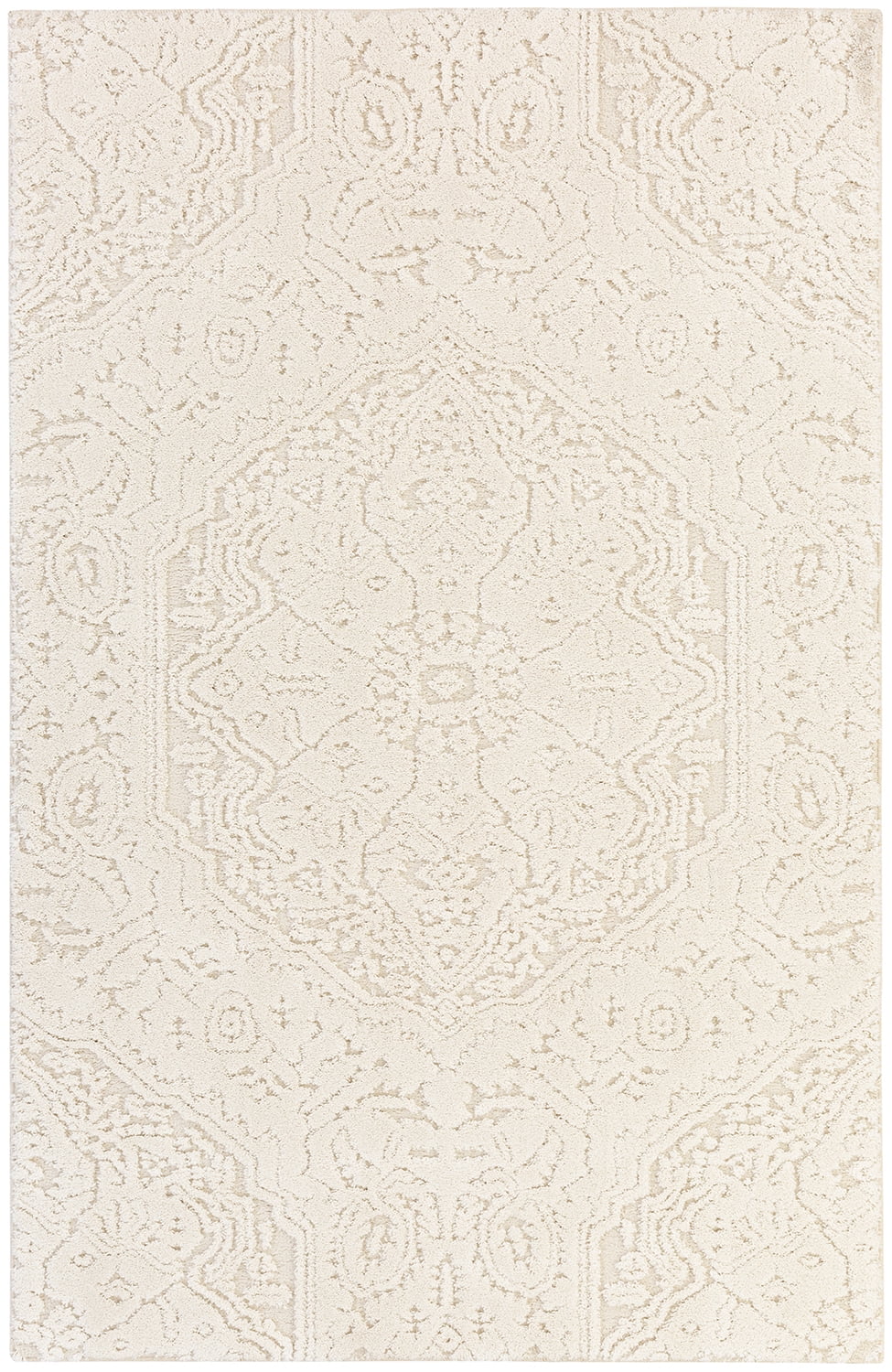 Mohawk Home Francesca Farmhouse Area Rug, Cream, 5'x8