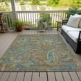 thumbnail image 6 of Addison Rugs Chantille Indoor/Outdoor Transitional Paisley Taupe Washable Rectangle Rug, 8' x 10', 6 of 6